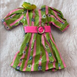 Vintage Sindy doll, springtime dress with belt 1973